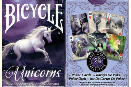 Jeu Bicycle Anne Stokes Unicorns (Violet)
