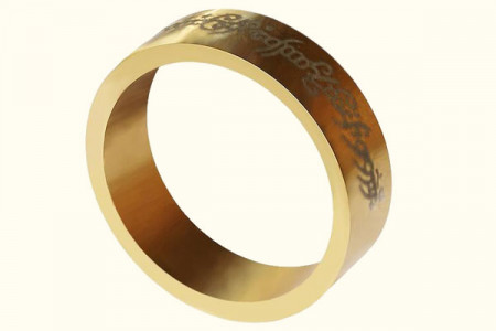 Magnetic ring - Gold - Letters - Large (20 mm)