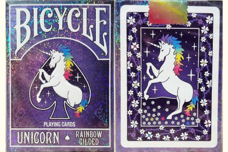 Baraja Bicycle Unicorn Licorne (Rainbow Gilded)