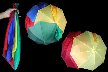 4 silks, 4 umbrellas (green umbrellas)