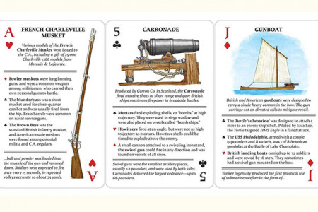 Arms and Armaments of the American Revolution Playing Cards