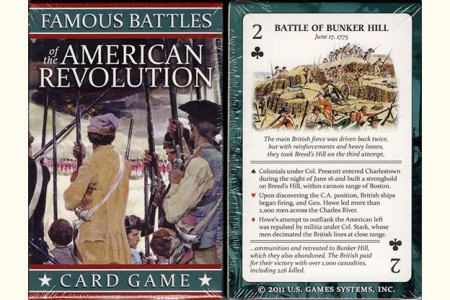 Famous Battles of the American Revolution Playing Cards