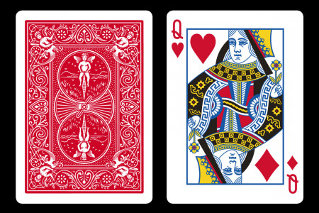 Heart Red Queen Double Index BICYCLE Card