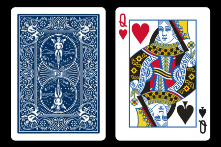 Double Index BICYCLE Card Queen of Heart/Queen of Spades