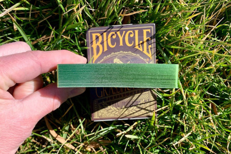 Bicycle Grasshopper Dark (Olive) Gilded Playing Cards