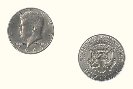 Pièce ½ Dollar aigle Neuve (à l'unité)