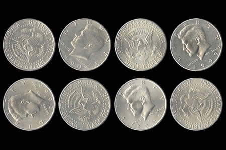 Half Dollar Coin smooth (8 Units)