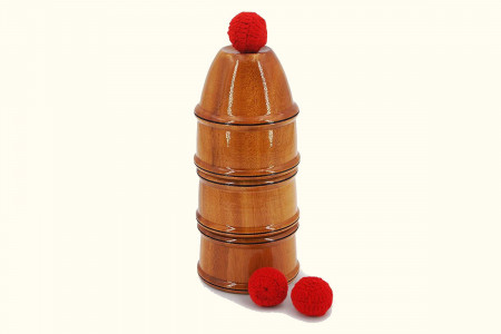 Wooden Cups and Balls (with 4 balls)