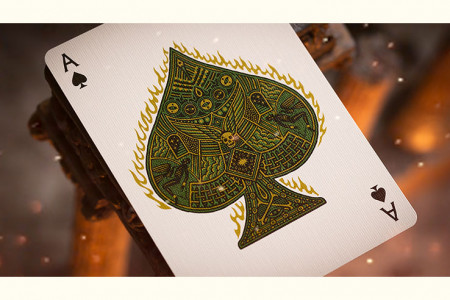 Sacred Fire (Emerald Flare) Playing Cards