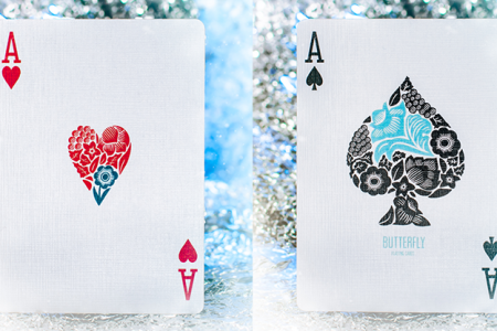 Butterfly Seasons Marked Playing Cards (Winter) by Ondrej Psenicka