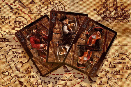 Gilded Jolly Roger Playing Cards