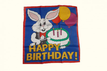 Foulard Happy Birthday Gateau (45 x 45 cm)
