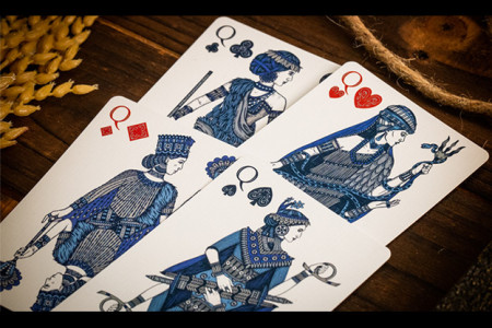 Babylon (Cerulean Blue) Playing Cards by Riffle Shuffle