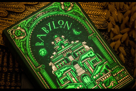 Babylon (Forest Green) Playing Cards by Riffle Shuffle