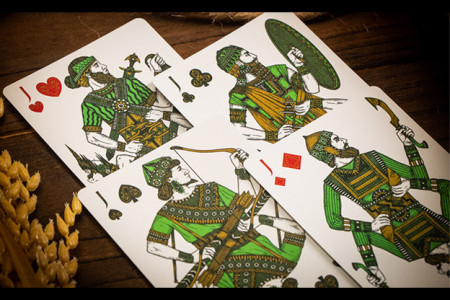 Babylon (Forest Green) Playing Cards by Riffle Shuffle