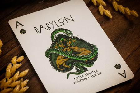 Babylon (Forest Green) Playing Cards by Riffle Shuffle