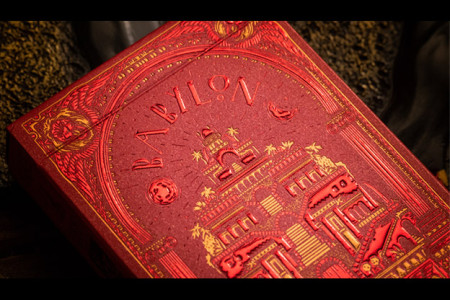 Babylon (Ruby Red) Playing Cards by Riffle Shuffle