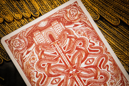 Babylon (Ruby Red) Playing Cards by Riffle Shuffle