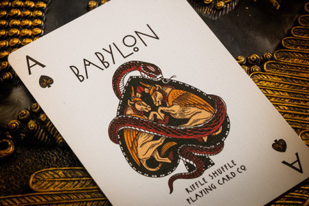 Babylon (Ruby Red) Playing Cards by Riffle Shuffle