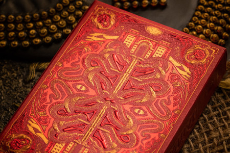 Babylon (Ruby Red) Playing Cards by Riffle Shuffle