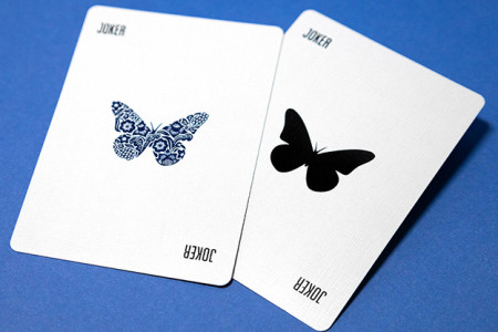 Butterfly Worker Marked Playing Cards (Blue)