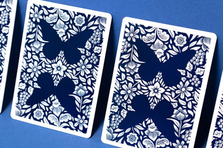 Butterfly Worker Marked Playing Cards (Blue)