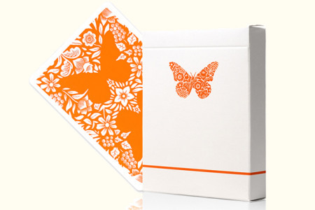 Butterfly Worker Marked Playing Cards (Orange)