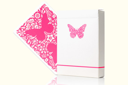 Butterfly Worker Marked Playing Cards (Pink)