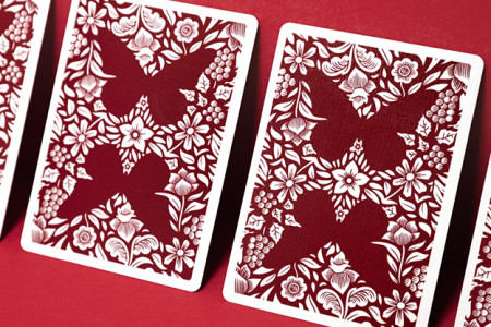 Butterfly Worker Marked Playing Cards (Red)