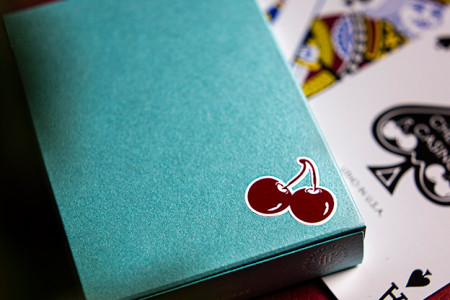 Cherry Casino House Deck (Tropicana Teal) Playing Cards