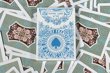 Gilded Four Continents (Blue) Playing Cards