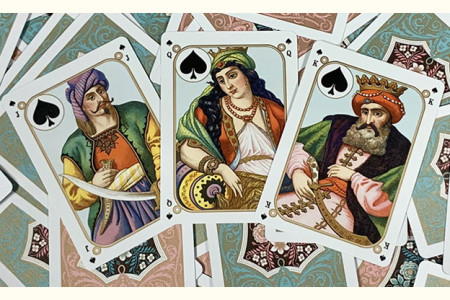 Gilded Four Continents (Red) Playing Cards
