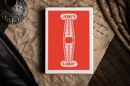 Jerry's Nugget (Atomic Red) Marked Monotone Playing Cards