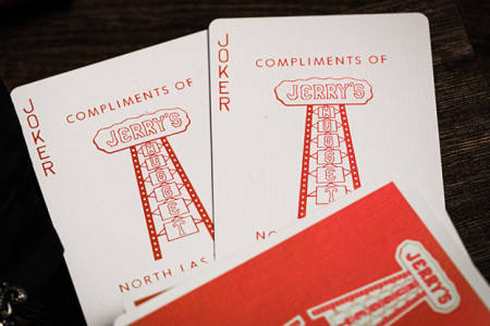 Jerry's Nugget (Atomic Red) Marked Monotone Playing Cards