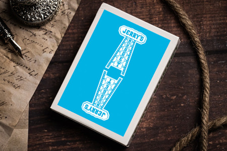 Jerry's Nugget (Icey Blue) Marked Monotone Playing Cards