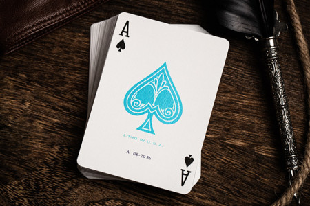 Jerry's Nugget (Icey Blue) Marked Monotone Playing Cards