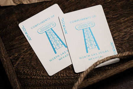 Jerry's Nugget (Icey Blue) Marked Monotone Playing Cards