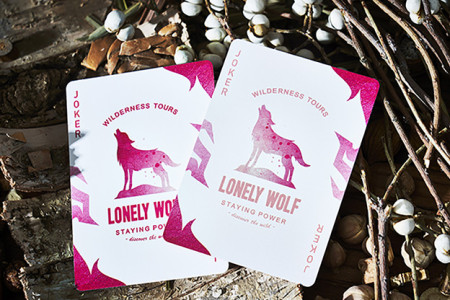 Lonely Wolf (PINK) Playing Cards by Bocopo