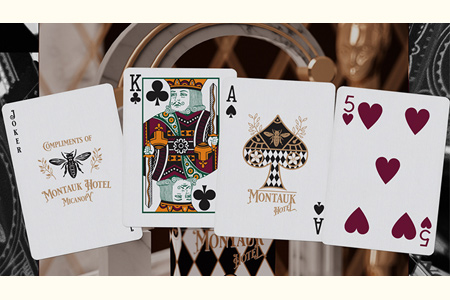 Montauk Hotel Burgundy Playing Cards