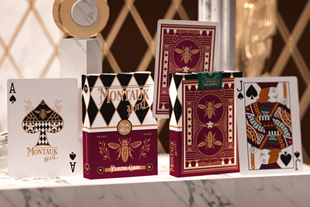 Montauk Hotel Burgundy Playing Cards