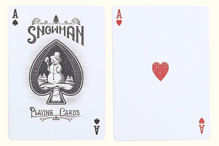 Snowman Bicycle playing cards