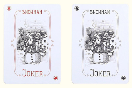 Snowman Bicycle playing cards