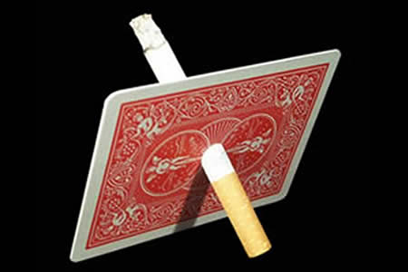 Cigarette Through Card