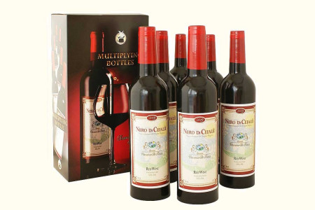 Multiplication de 6 Bouteilles de vin