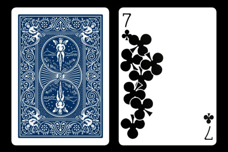 Bicycle Card 7 of Clubs Collapsed