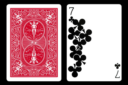 Bicycle Card 7 of Clubs Collapsed