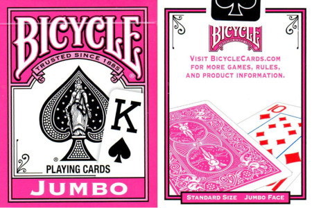 Bicycle Jumbo Index Playing Cards (Pink)