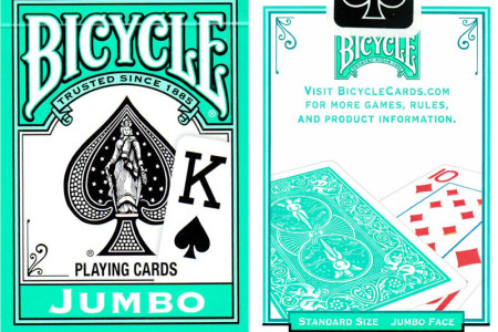 Jeu Bicycle Jumbo Index (Turquoise) Jeu Bicycle Jumbo Index (Turquoise)