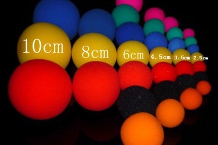 Balles Eponges 4,5 cm (par 50)