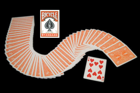 Orange Back BICYCLE Deck